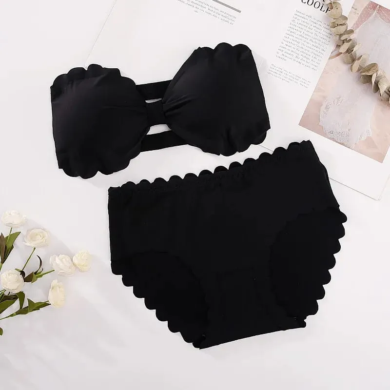 Women Seamless Bra And Panties Set Wire Free Bra Top Push Up Bralette Briefs Japanese Underwear Set Female Sexy Lingerie — image 13