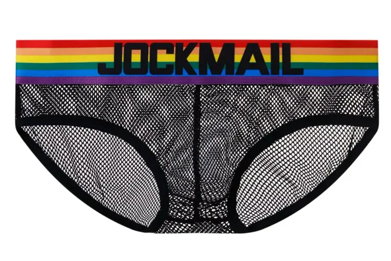 Jockmail กางเกงในชายเซ็กซี่ชุดชั้นในชายผ้าฝ้าย Low Rise Underpant เส้นด้ายสุทธิลูกไม้, Breathable ฤดูร้อนกางเกงขาสั้น calzoncillos hombre slip — image 25