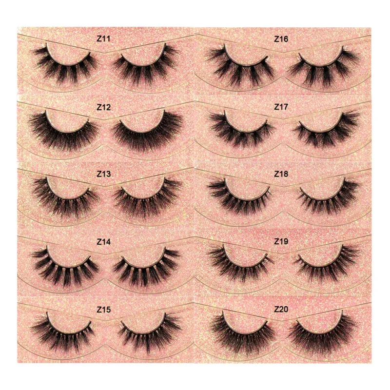 Makeup Lashes 3D Mink Eyelashes Wispy Volume False Lashes Dramatic Lash Natural Fuffy Lashes Full Finish Glamorous Eye — image 3