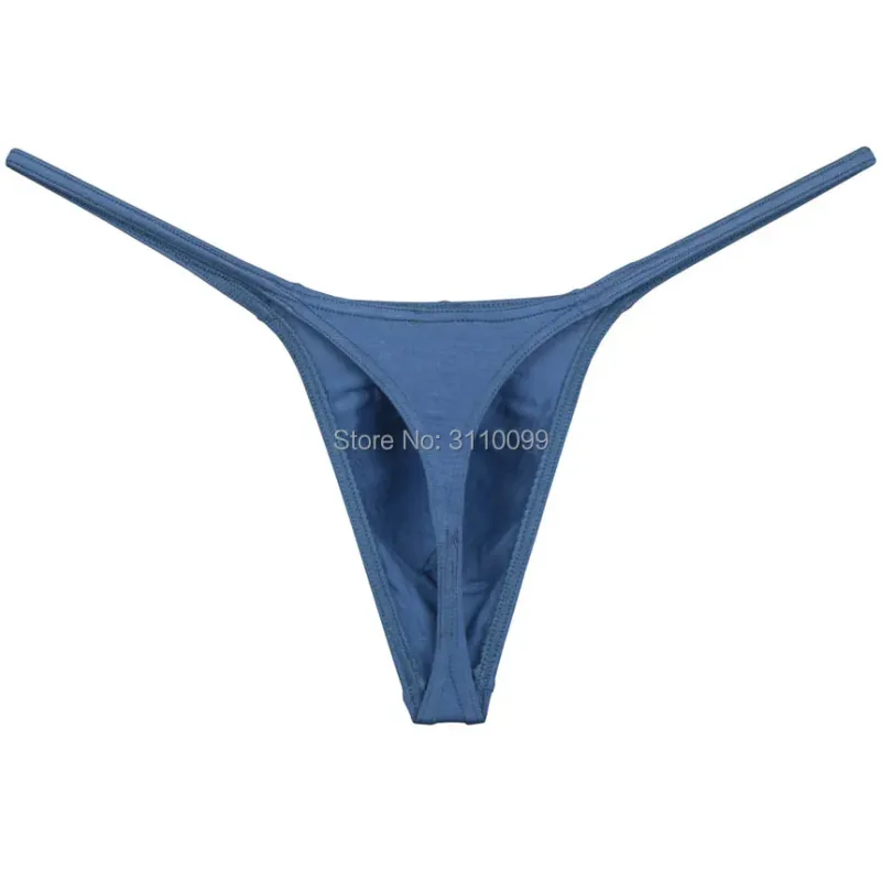 Men Modal String Thong Underwear Male Minimal Coverage Hipster T-back Jock Strap — image 5