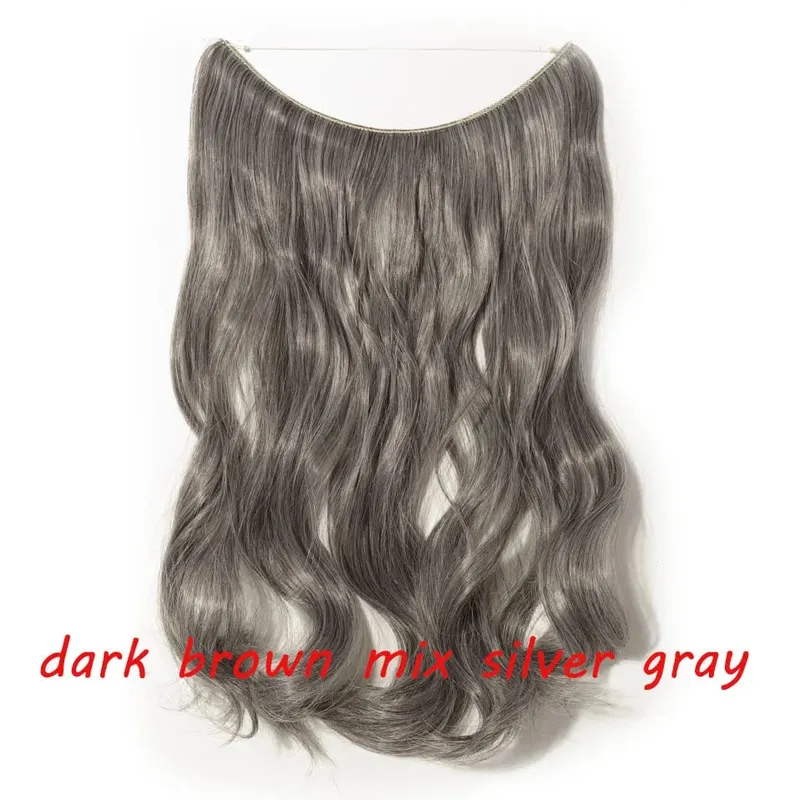S-noilite 32colors Synthetic Invisible Wire Hair Extension Clip In False Hair Hairpieces Long Hair Extensions For Women