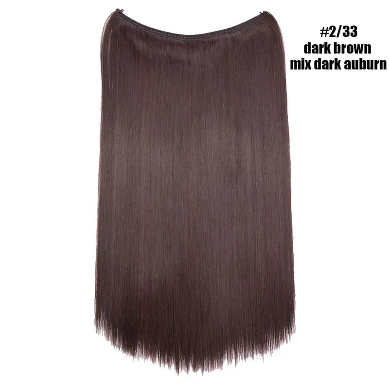 Synthetic Invisible Wire No Clips In Hair Extensions Secret Fish Line Hairpieces Hair Extensions Fake Hair For Women — image 12