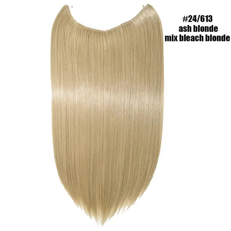 Synthetic Invisible Wire No Clips In Hair Extensions Secret Fish Line Hairpieces Hair Extensions Fake Hair For Women — image 17