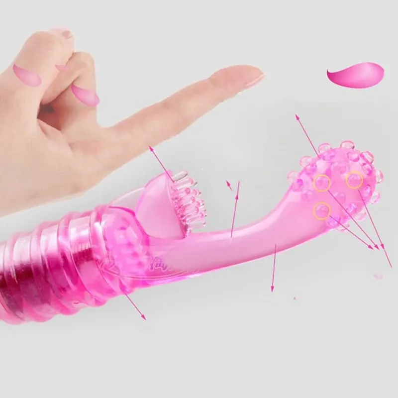 Triple clit vibrator Massage Stick girl NightLife Masturbation Finger Vibrator Gspot Brush AV Clit Orgasm Squirt Stick Sex Toys — image 6