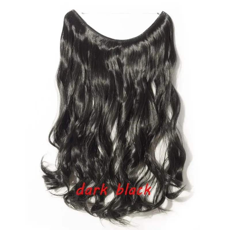 S-noilite 32colors Synthetic Invisible Wire Hair Extension Clip In False Hair Hairpieces Long Hair Extensions For Women