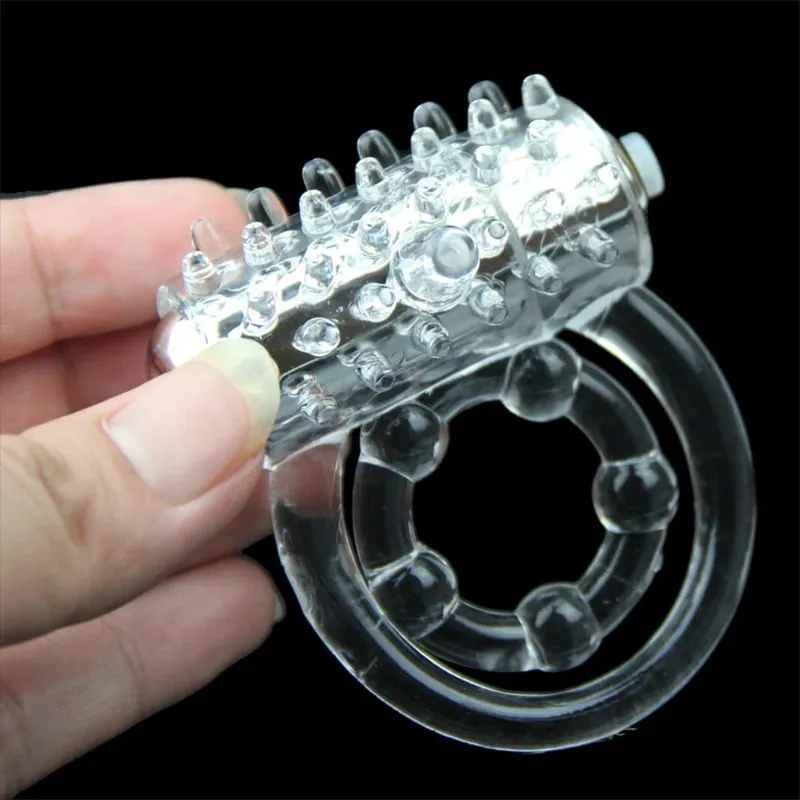 Lasting Vibrators Rings Double CockRing Delay Premature Ejaculation Penis Ball Loop 2Locked Sex Toys Product for Men — image 4