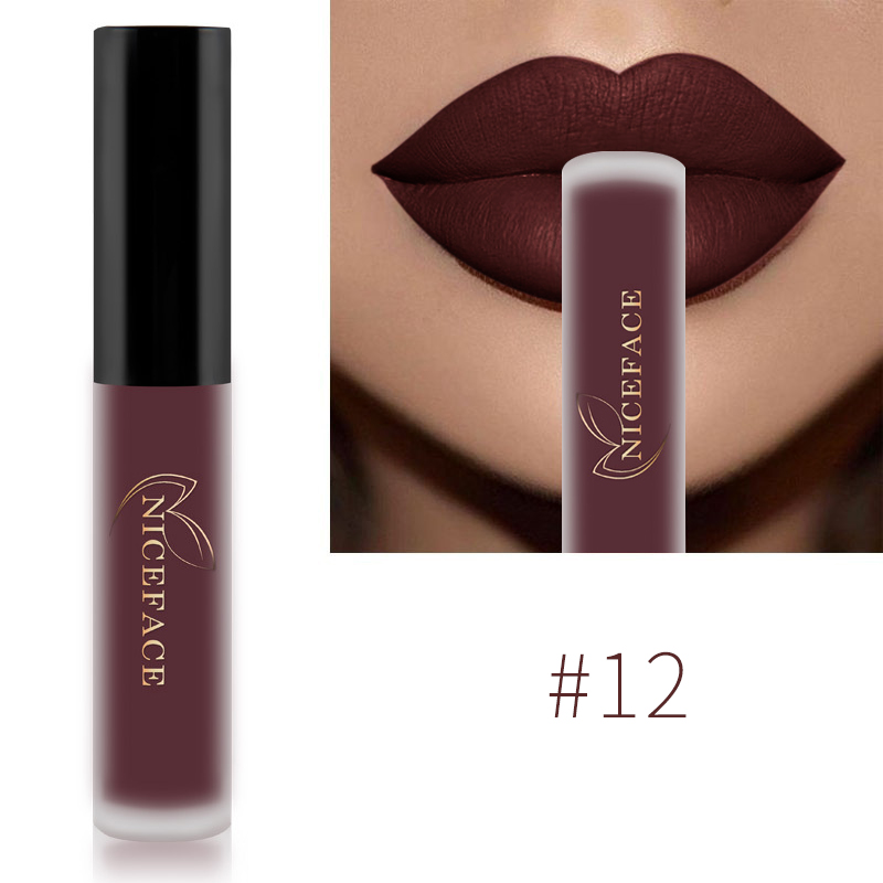 Nude Liquid Lipsticks Waterproof Velvet Matte Lip Gloss Long Lasting Non-stick Cup Lip Tint Makeup Pigment Cosmetics