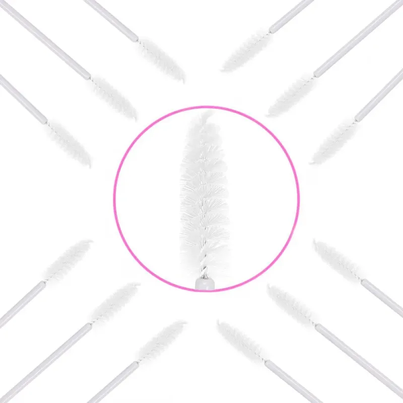 200pcs Disposable Mascara Wand Eyelash Eyebrow Brushes White Applicator Eyelash Extension Make Up Brush Accessories — image 5
