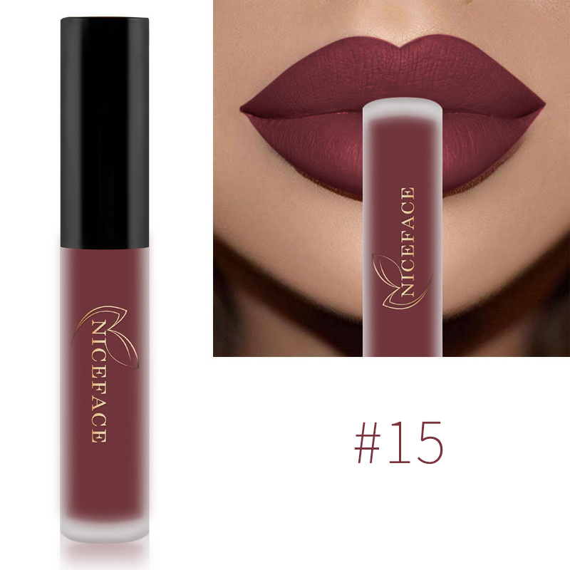 Nude Liquid Lipsticks Waterproof Velvet Matte Lip Gloss Long Lasting Non-stick Cup Lip Tint Makeup Pigment Cosmetics