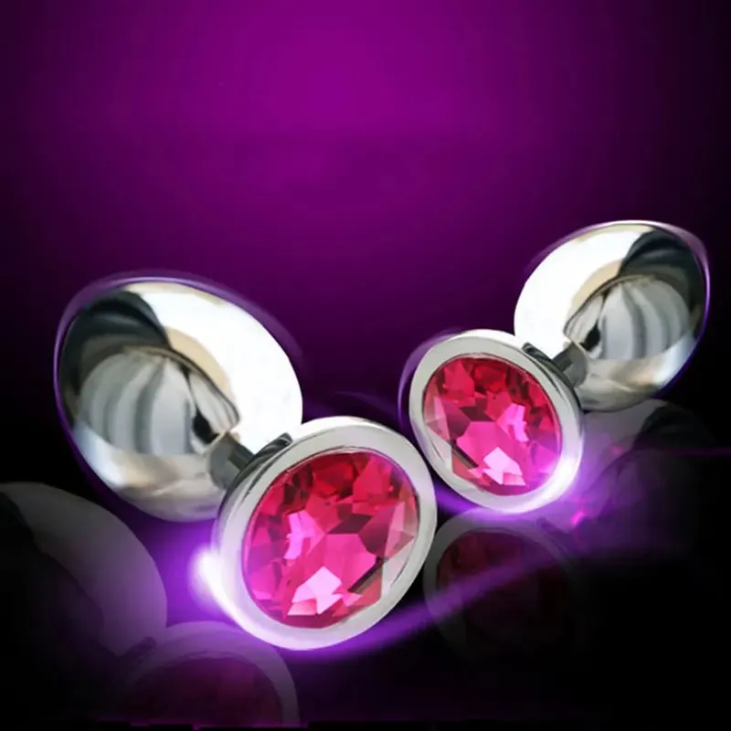 diamond Metal Anal Toys Butt Plug Stainless Steel crystal Anal Plug Sex Toys for women bullet Sex Products For Adults Smooth — image 2