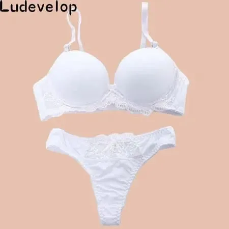 Kvinder Undertøj Solid Vs BH Thong Sæt Sexy Plus Size Lingeri Suit Blonde BH Og Trusser Kvinde Push Up BH Sæt — image 6