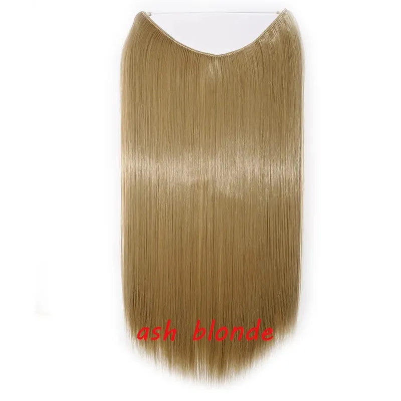 S-noilite 32colors Synthetic Invisible Wire Hair Extension Clip In False Hair Hairpieces Long Hair Extensions For Women
