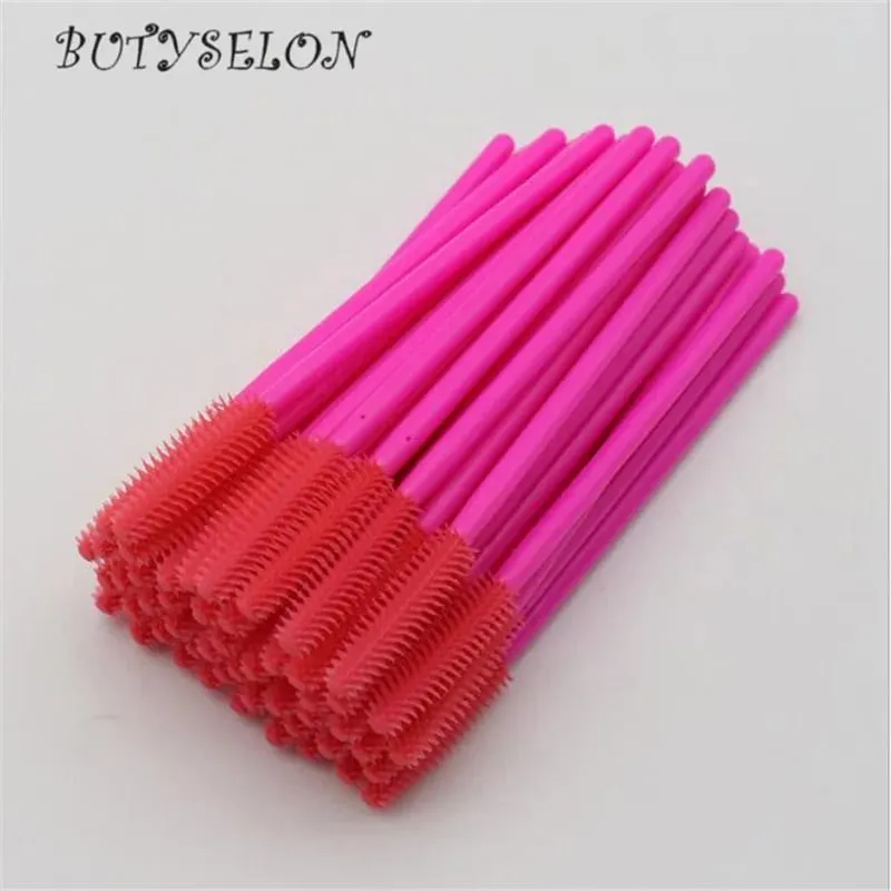 50pcs Disposable Silicone Eyelash Brushes Mascara Wands Applicator Eyebrow Comb Microbrush Lash Extension Supplies Makeup Tools — image 14