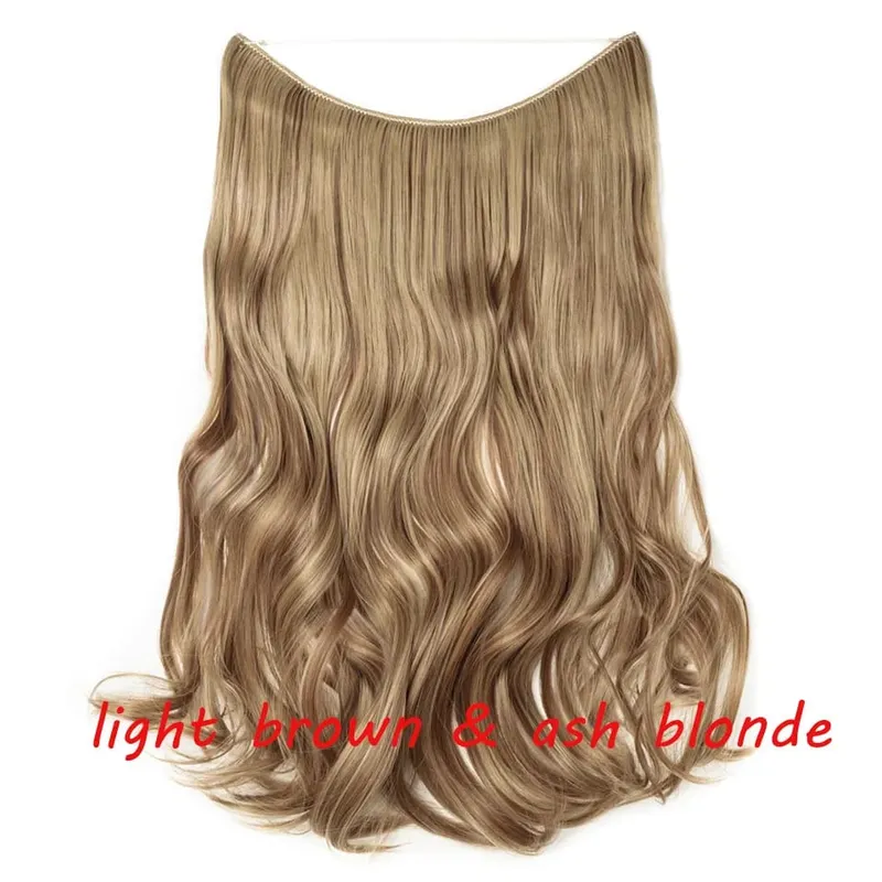S-noilite 32colors Synthetic Invisible Wire Hair Extension Clip In False Hair Hairpieces Long Hair Extensions For Women