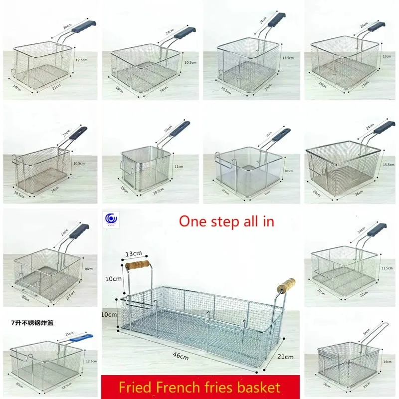 Stainless Steel Fryer Screen French Fries Frame Square Filter Net Encrypt Colander Shaped Frying Basket Fryers Meshed — image 7