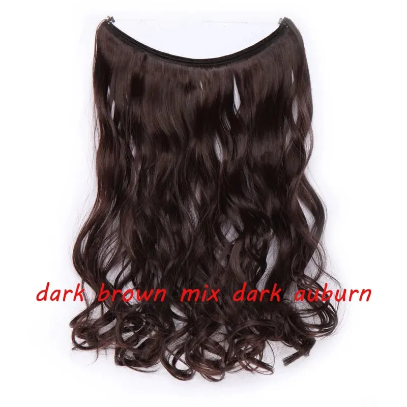 S-noilite 32colors Synthetic Invisible Wire Hair Extension Clip In False Hair Hairpieces Long Hair Extensions For Women