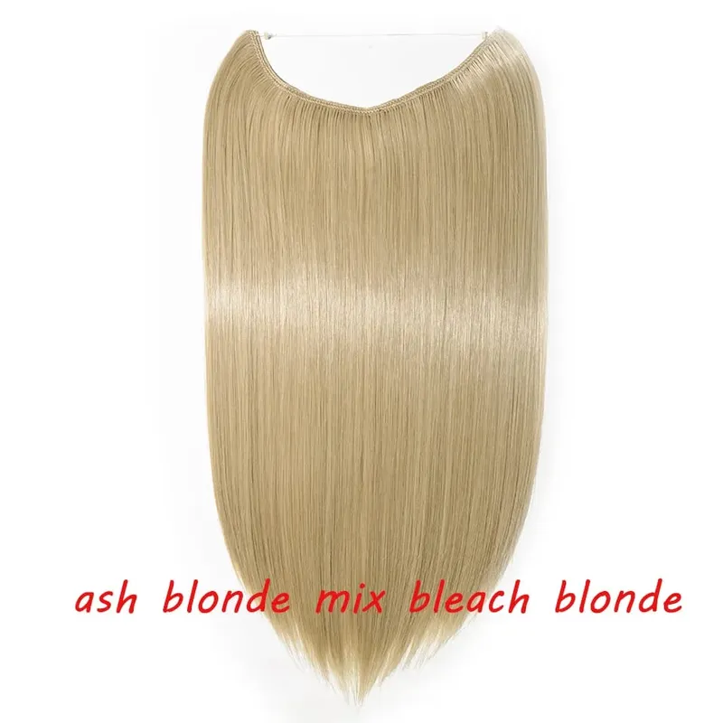 S-noilite 32colors Synthetic Invisible Wire Hair Extension Clip In False Hair Hairpieces Long Hair Extensions For Women