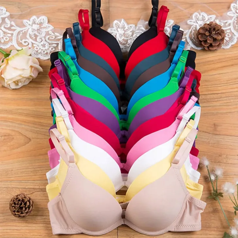 Sexy Womens Lingerie Small Breasts Deep V Brassiere Support Bra Underwired Bralette Padded Bh Top 28-36 AA A B Cup — image 1