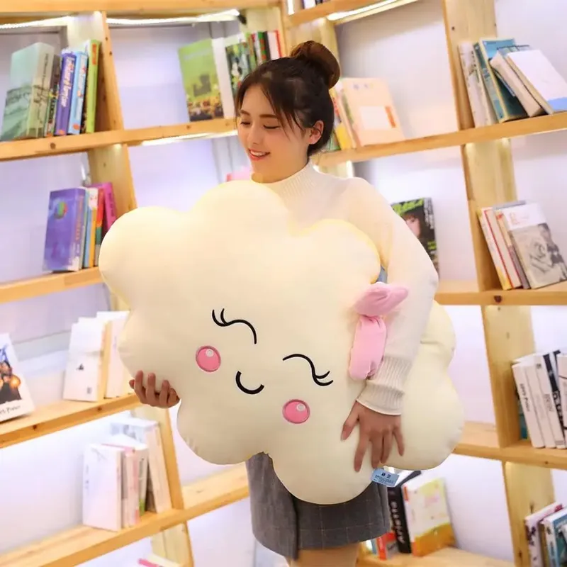 Giant New Style Kawaii Cloud Pillow Soft stuffed Cushion Lovey Smile Cloud Plush Toy For Child Baby Kid Girl lovely Gift