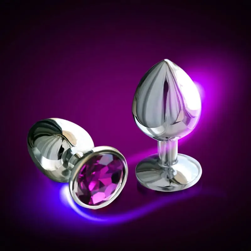 diamond Metal Anal Toys Butt Plug Stainless Steel crystal Anal Plug Sex Toys for women bullet Sex Products For Adults Smooth — image 4