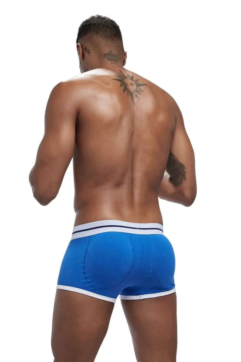 Brand sexy men underwear bulge enhancing men Boxer include Penis pad and hips buttocks double Removable push up cup — image 11