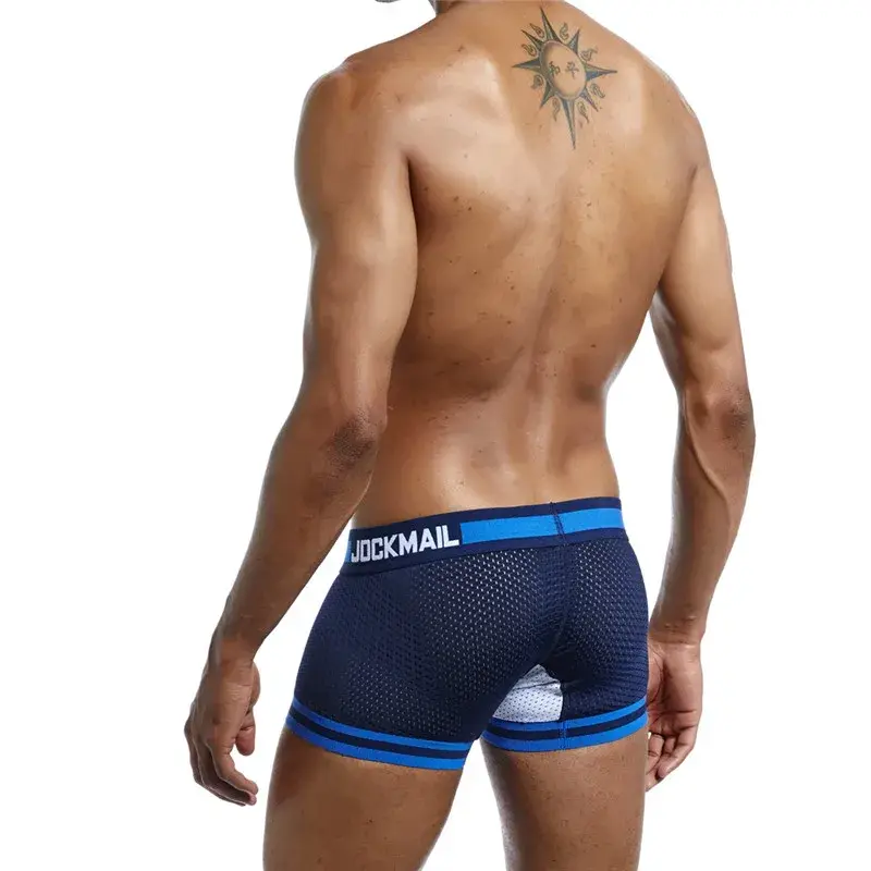 Boxers Elasticity Mesh Underwear Men Boxers Homme Cueca Boxer Shorts Sexy Mens Pouch Boxers Male Underpants Gay Pantie — image 11