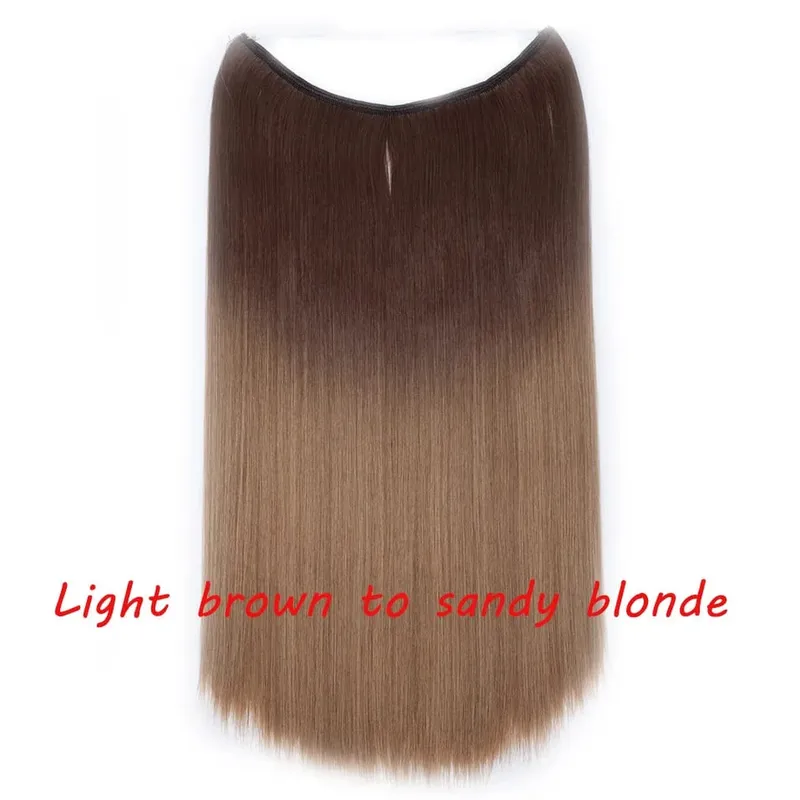 S-noilite 32colors Synthetic Invisible Wire Hair Extension Clip In False Hair Hairpieces Long Hair Extensions For Women