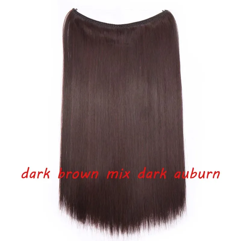 S-noilite 32colors Synthetic Invisible Wire Hair Extension Clip In False Hair Hairpieces Long Hair Extensions For Women