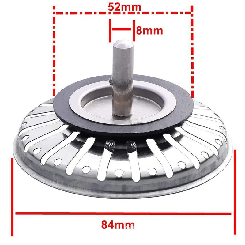 High Quality 84MM Bathroom Sink Strainer 304 Stainless Steel Water Stopper Sink Sink Water Filter Plug Kitchen Sink Accessories — image 5