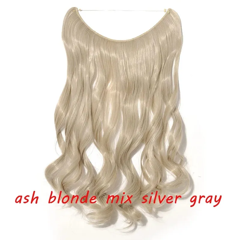 S-noilite 32colors Synthetic Invisible Wire Hair Extension Clip In False Hair Hairpieces Long Hair Extensions For Women