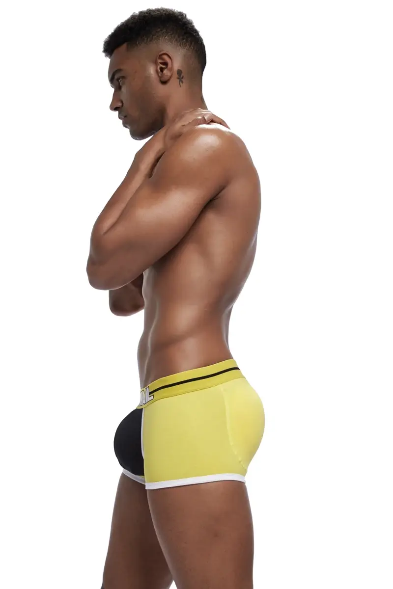 Brand sexy men underwear bulge enhancing men Boxer include Penis pad and hips buttocks double Removable push up cup — image 24