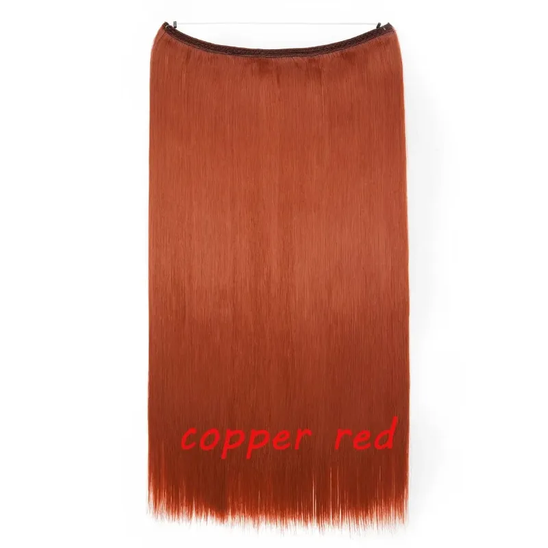 S-noilite 32colors Synthetic Invisible Wire Hair Extension Clip In False Hair Hairpieces Long Hair Extensions For Women