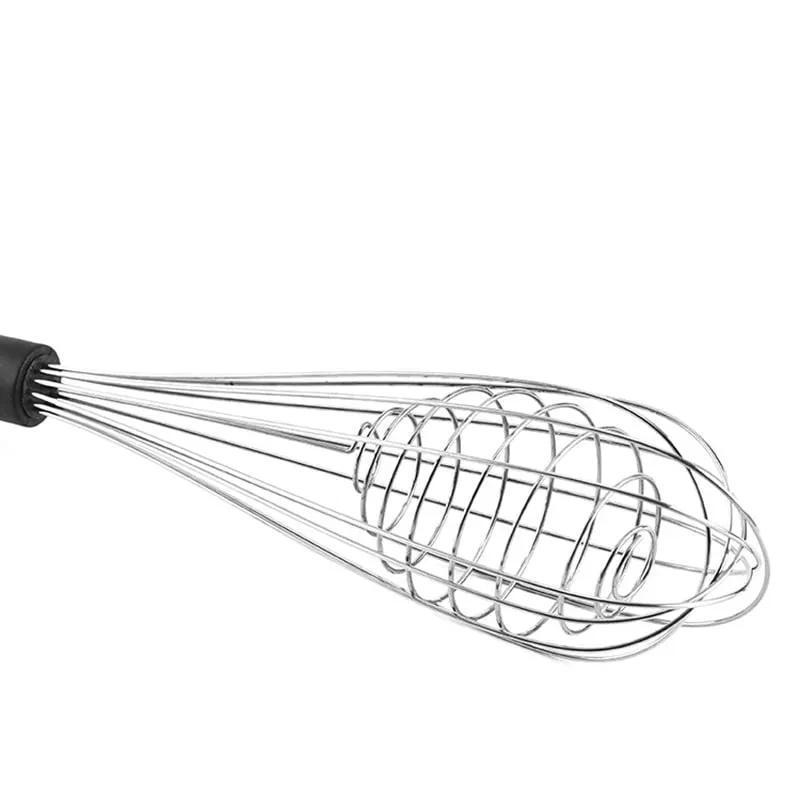 Stainless Steel + TPR Handle Egg Beater Kitchen Balloon Wire Whisk Mixer Foamer for Cooking Baking Blending Whisking Stirring