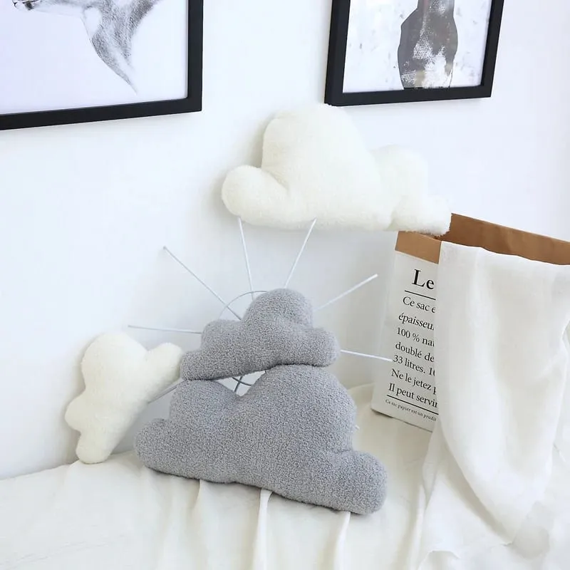 Cute 3 Sizes Cloud Shaped Pillow Cushion Stuffed Plush Toy Bedding Baby room Home Decoration Gift — image 5
