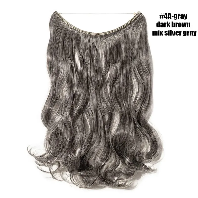 Synthetic Invisible Wire No Clips In Hair Extensions Secret Fish Line Hairpieces Hair Extensions Fake Hair For Women — image 32