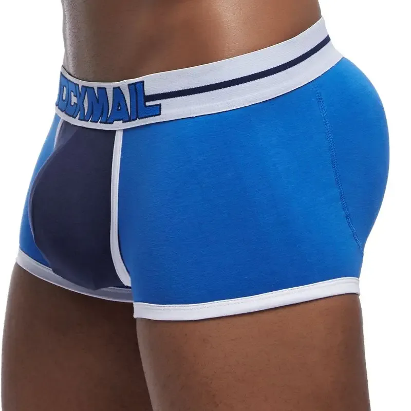 Brand sexy men underwear bulge enhancing men Boxer include Penis pad and hips buttocks double Removable push up cup