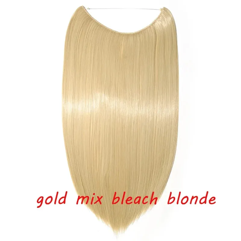 S-noilite 32colors Synthetic Invisible Wire Hair Extension Clip In False Hair Hairpieces Long Hair Extensions For Women