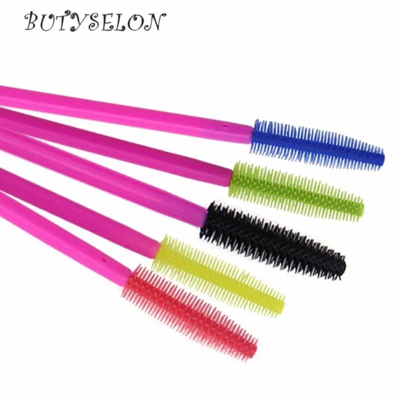 50pcs Disposable Silicone Eyelash Brushes Mascara Wands Applicator Eyebrow Comb Microbrush Lash Extension Supplies Makeup Tools — image 5