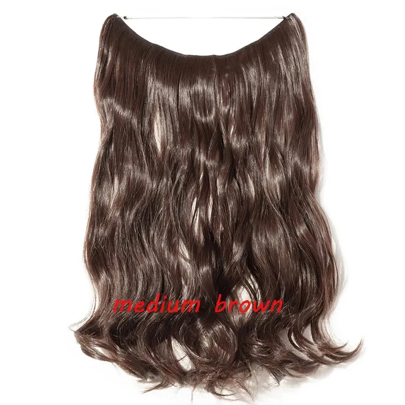 S-noilite 32colors Synthetic Invisible Wire Hair Extension Clip In False Hair Hairpieces Long Hair Extensions For Women