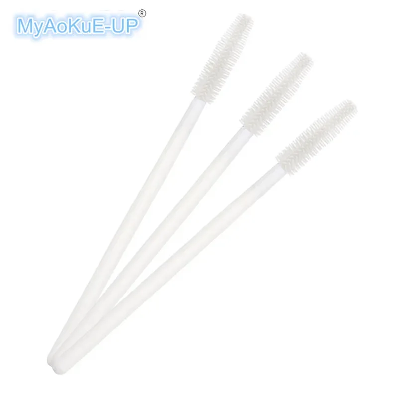 50 pcs Silicone Mascara Wands Applicator Disposable Eyelash Brushes Comb Beauty Makeup Brush For Women Eyelash Extension Tools