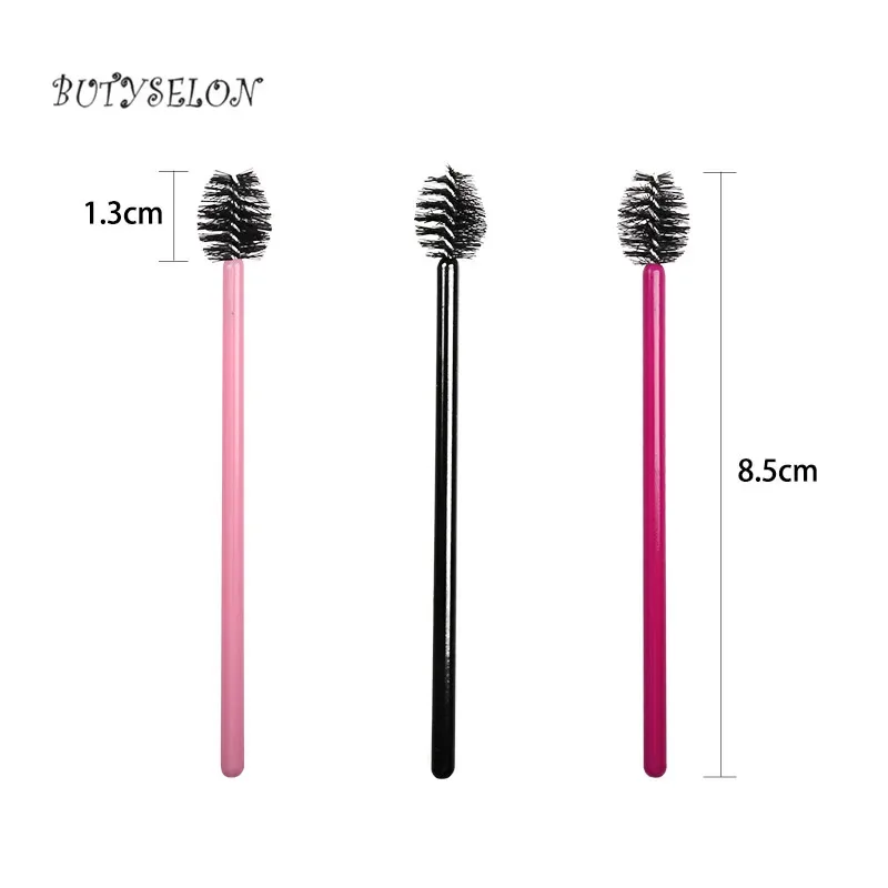 200Pcs Handle Disposable Water Drop Shape Cosmetic Brush Nylon Mascara Wands Lashes Makeup Brushes Eyelash Extension Tools — image 5