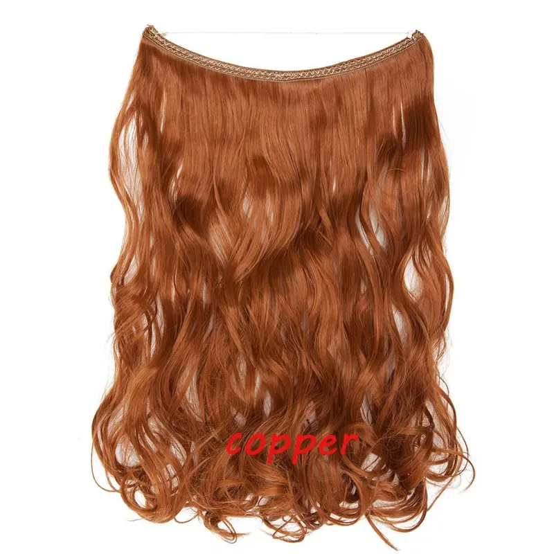 S-noilite 32colors Synthetic Invisible Wire Hair Extension Clip In False Hair Hairpieces Long Hair Extensions For Women