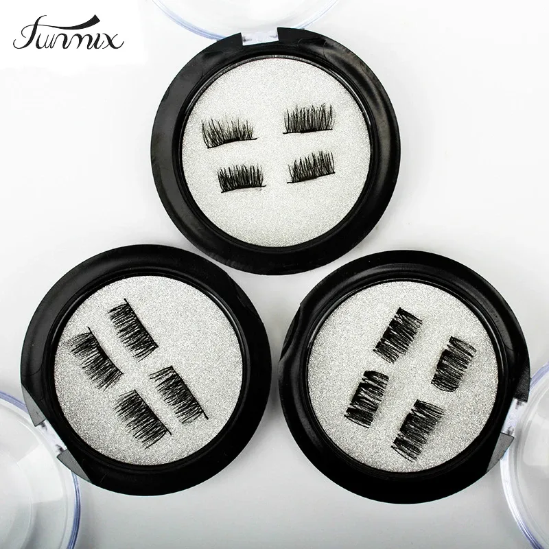 3D Magnetic Eyelash False Eyelashes Double Magnet Full Strip Magnetic Lashes Soft Hair Reusable Fake Eye Lashes — image 2