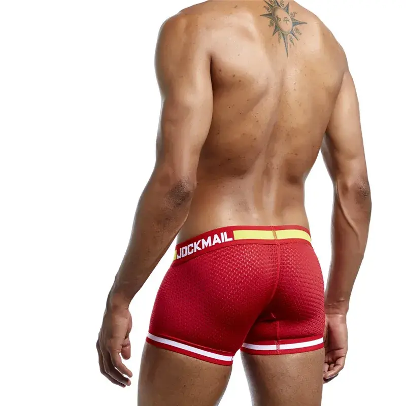 Boxers Elasticity Mesh Underwear Men Boxers Homme Cueca Boxer Shorts Sexy Mens Pouch Boxers Male Underpants Gay Pantie — image 4