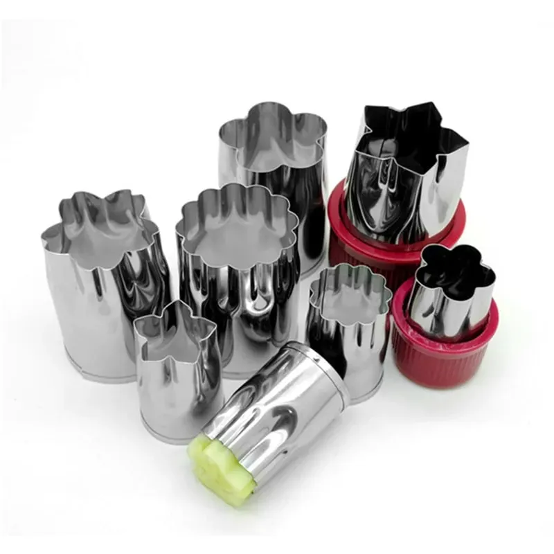 Vegetable Cutter Shapes DIY Cookie Cutters Vegetable Fruit Presses Mold Decorative Flower For Kids Food Making CU0005