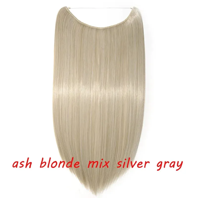 S-noilite 32colors Synthetic Invisible Wire Hair Extension Clip In False Hair Hairpieces Long Hair Extensions For Women