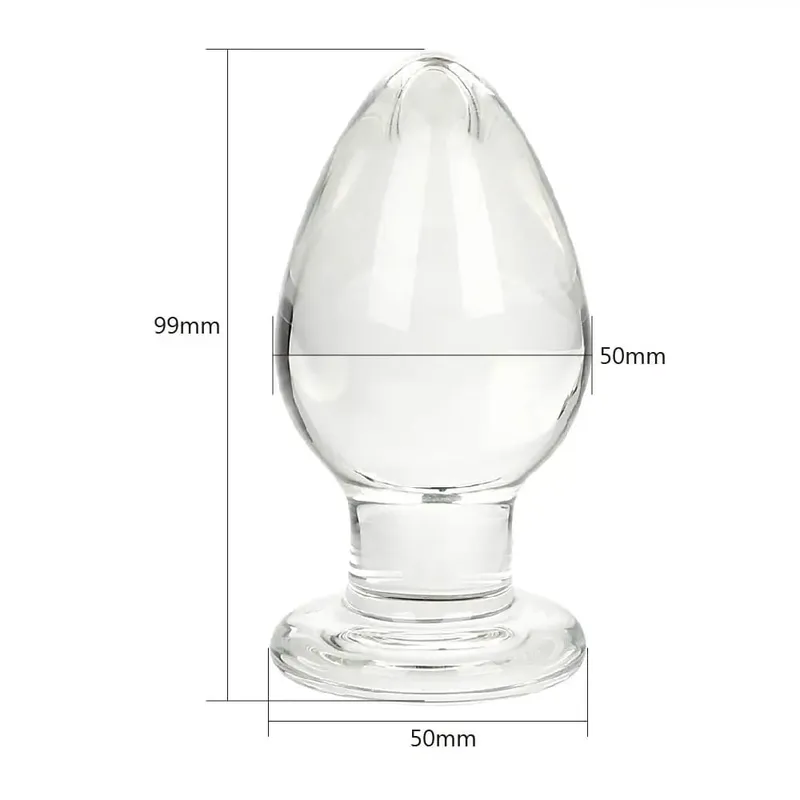 50mm Butt Dilator Anal Plug for Women Vaginal Expander Glass Big Dildos Female Masturbator Sex Toys Adults Games Erotic Products — image 6