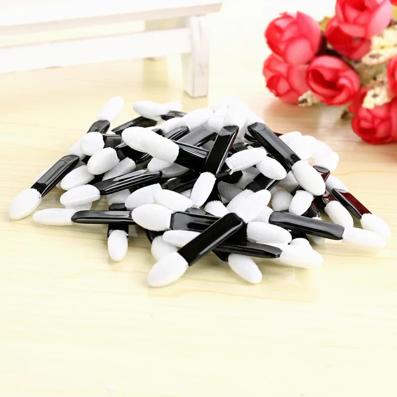 50Pcs Proffessional Eye Shadow Sponge Brushes Double Foam Headed Brushes Disposable Eyeshadow Sponge Makeup Applicator Tool — image 5