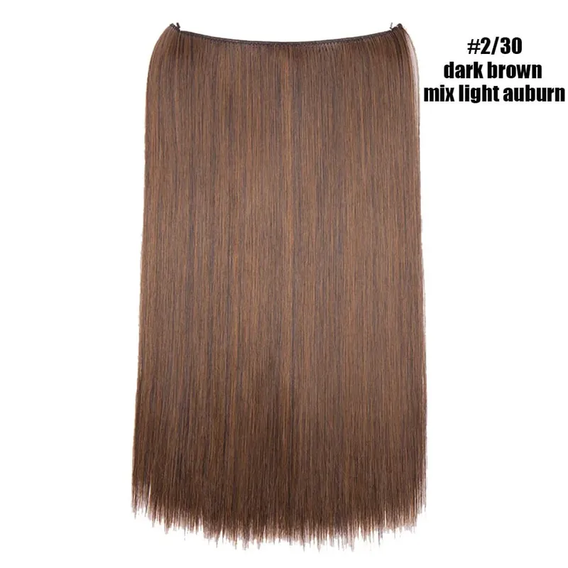 Synthetic Invisible Wire No Clips In Hair Extensions Secret Fish Line Hairpieces Hair Extensions Fake Hair For Women — image 11