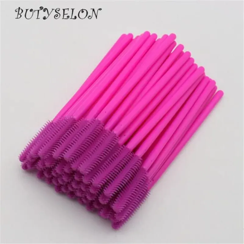 50pcs Disposable Silicone Eyelash Brushes Mascara Wands Applicator Eyebrow Comb Microbrush Lash Extension Supplies Makeup Tools — image 13